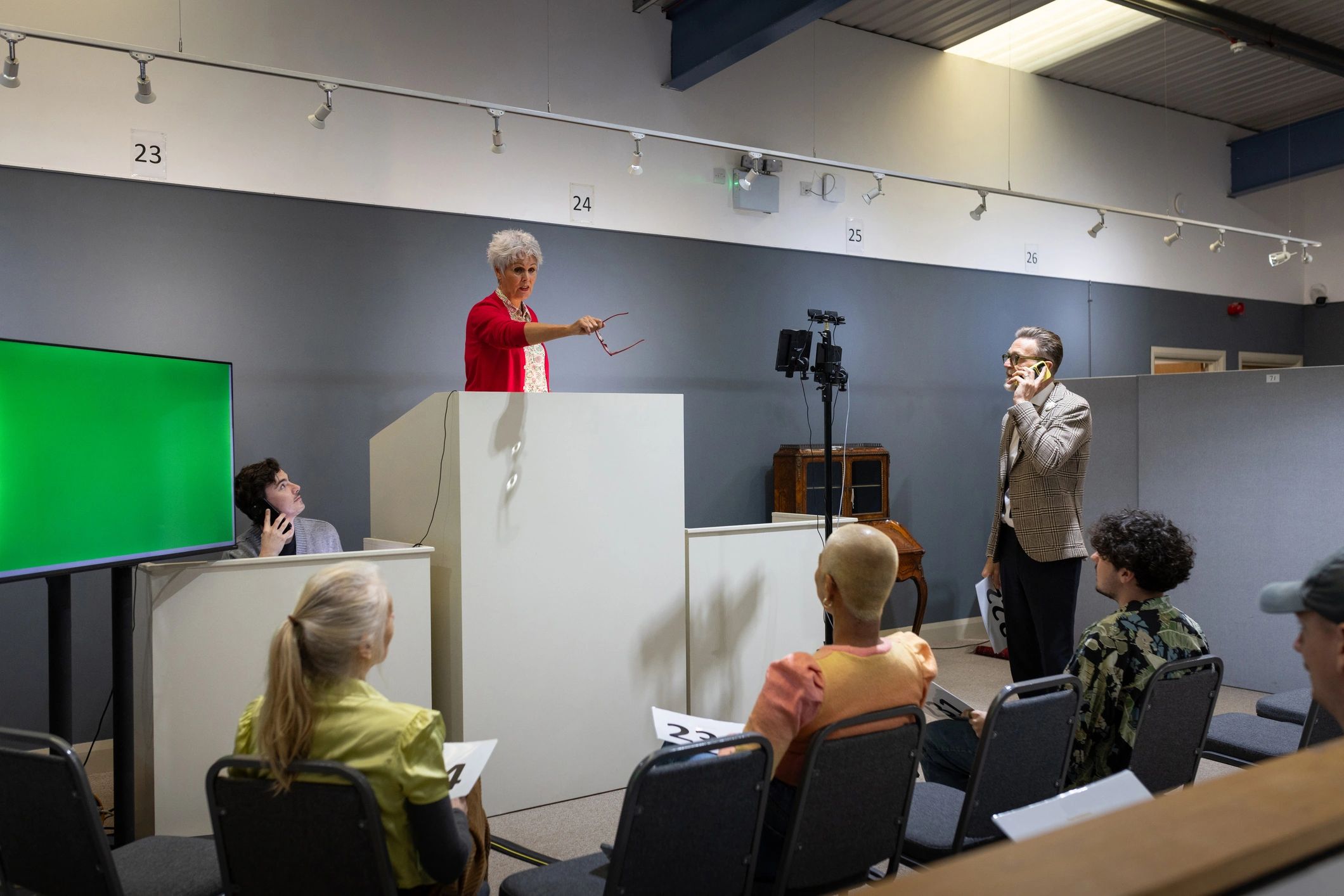 Community members gathered for a public meeting